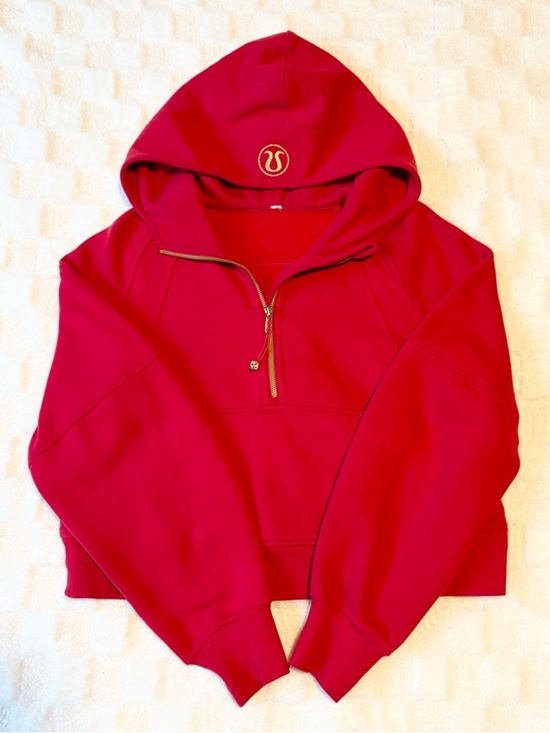 lululemon athletica Tops - Lululemon Lunar New Year 2022 Scuba Half Zip Hoodie Red Gold Special Edition
